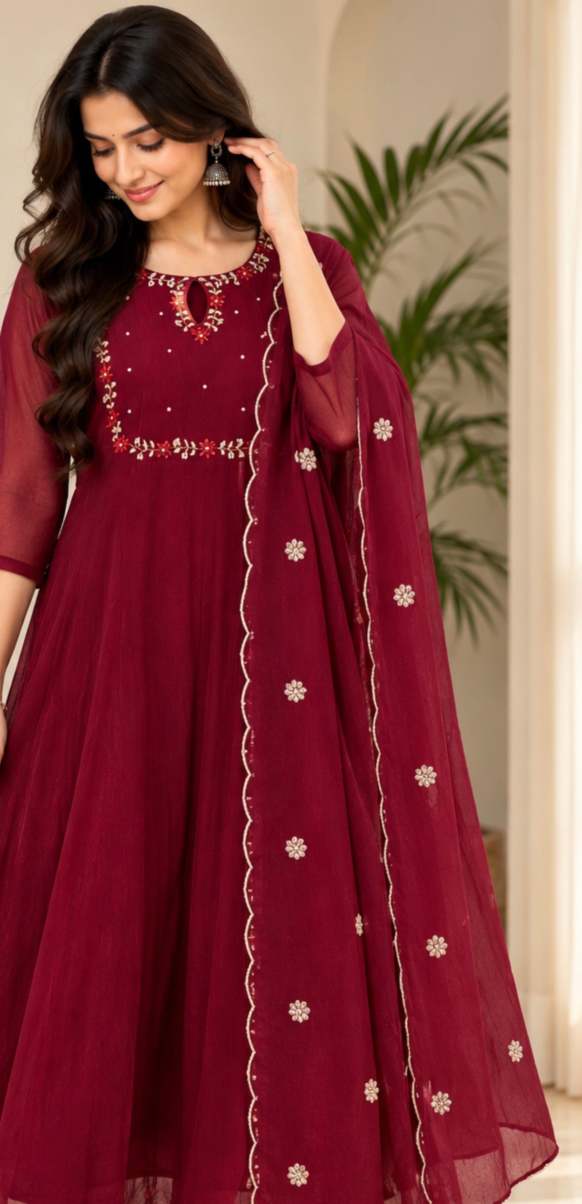 Anarkali 2-Piece Set-Size XL