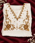 Elegant Handwork V-Neck Top – Size Large