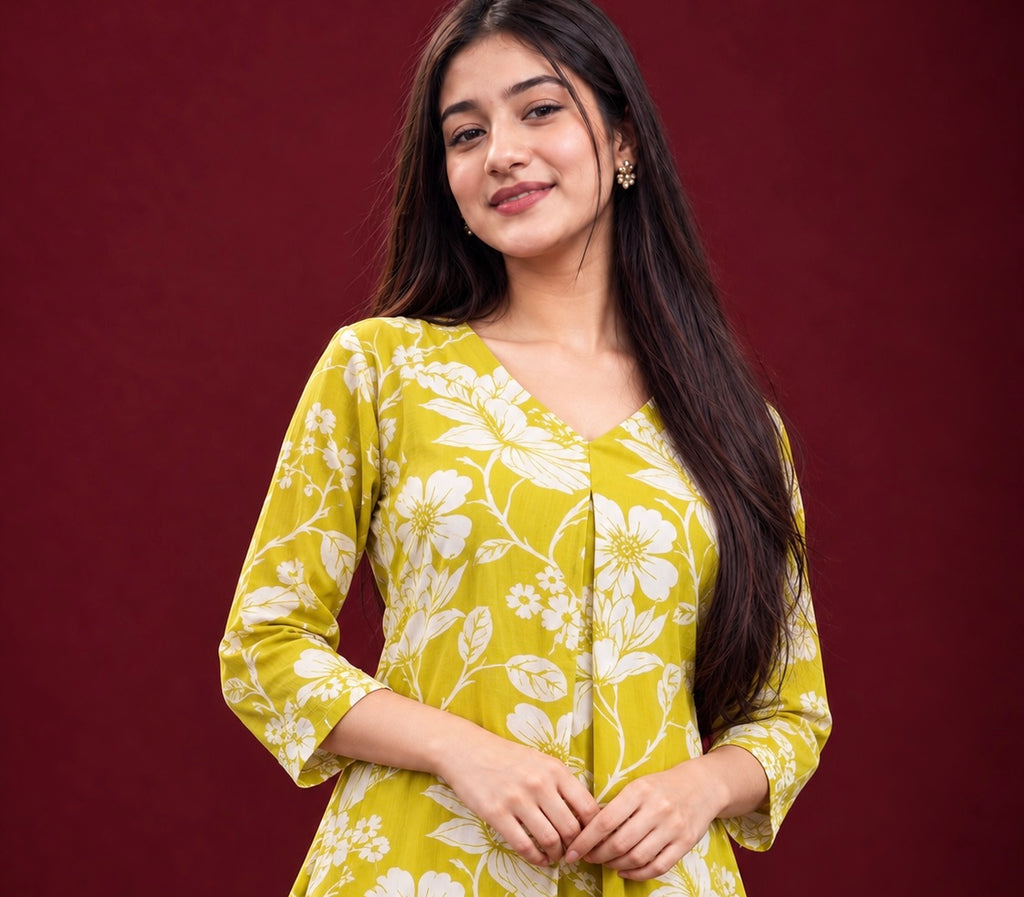 Floral Printed Cord Set-Size XXL