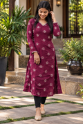 A-Line Soft Organza Kurti-Size Large