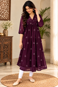 Crunchy Silk A-Line Kurti-Size XL